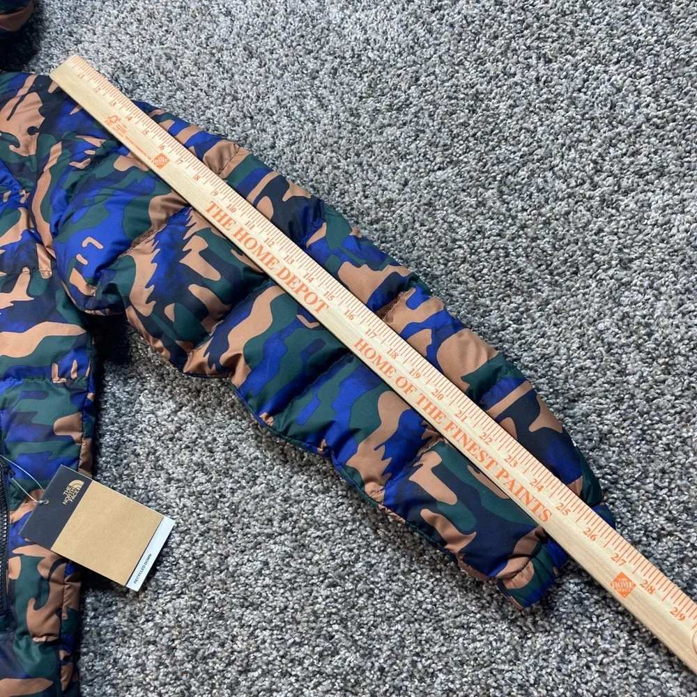 The North Face Men's S 600 Down‎ Puffer Jacket Camo Blue Brown Hooded NF0A5GGE